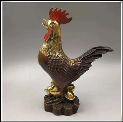 廠(chǎng)家供應(yīng)銅雞動(dòng)物雕塑擺件