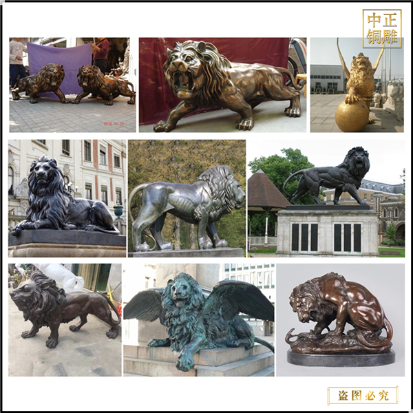 各種各樣銅獅子雕塑鑄造.jpg