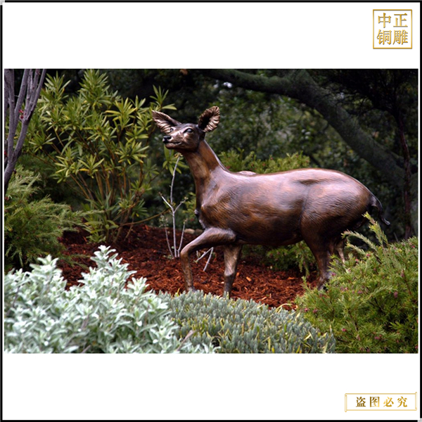 紫銅鹿鍛造動(dòng)物雕塑廠家
